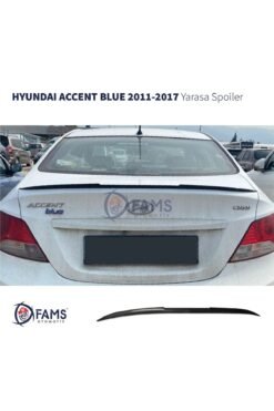 Hyundai Accent Blue 2011-2017 Yarasa Spoiler Esnek Plastik 122 cm Siyah
