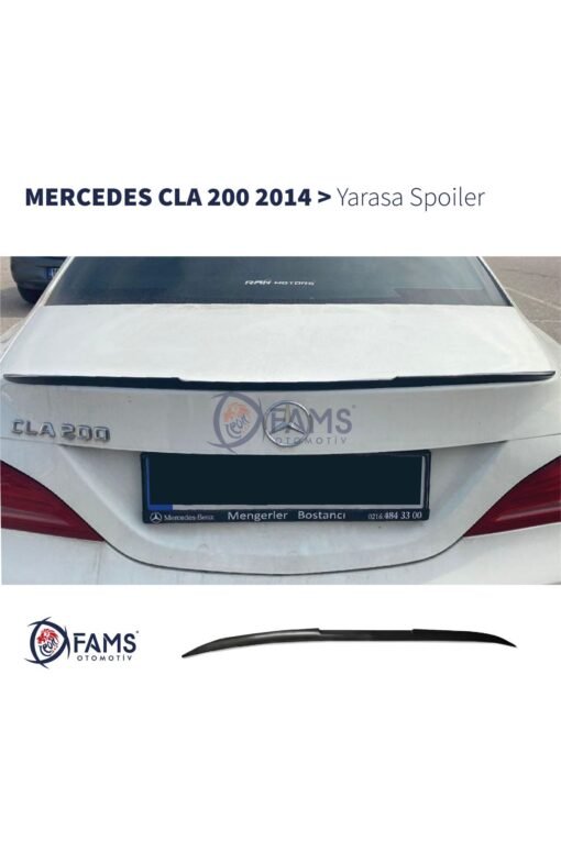 Mercedes CLA 200 2014> Yarasa Spoiler Esnek Plastik 122 cm Siyah