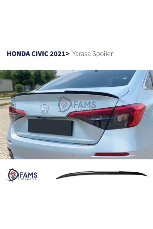 Honda Civic 2021> Yarasa Spoiler Esnek Plastik 122 cm Siyah