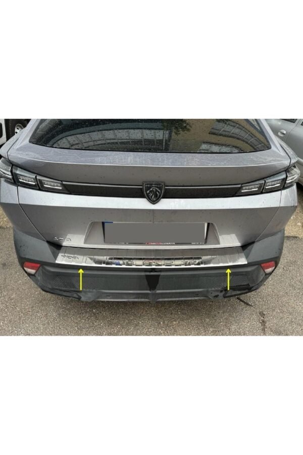 Peugeot 408 Krom Set 2022> 6 Parça Paslanmaz Çelik (Yan Kapı Çıtası + Arka Tampon + Bagaj İç Eşiği) - Görsel 2