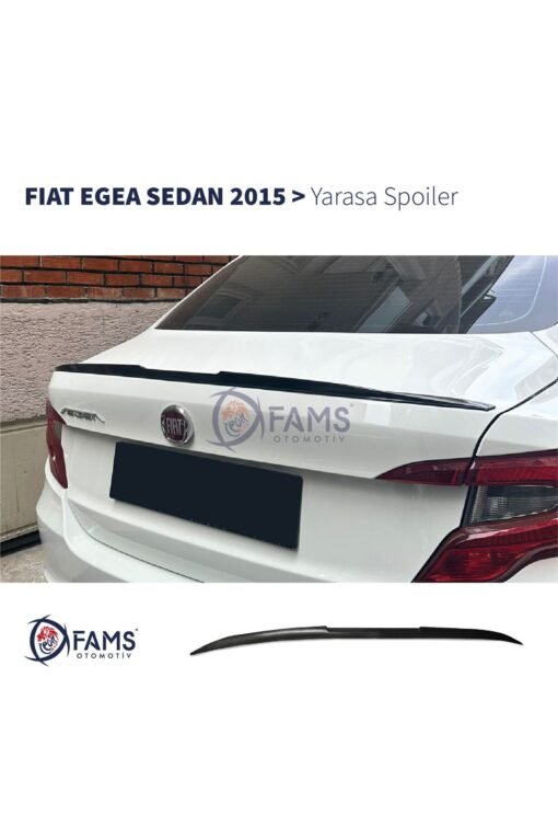 Fiat Egea Yarasa Spoiler Esnek Plastik 122 cm Siyah