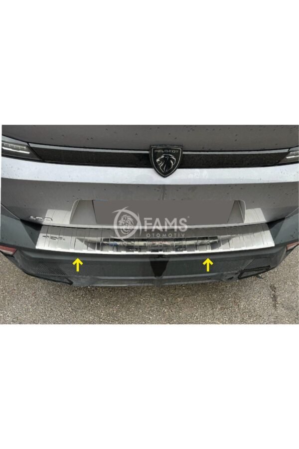Peugeot 408 Krom Arka Tampon Üstü Koruma 2022> Paslanmaz Çelik - Görsel 5