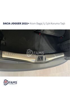 Dacia Jogger Krom Bagaj İç Eşik Koruma 2 Parça 2021> Paslanmaz Çelik (TAŞLI)