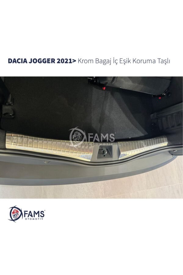 Dacia Jogger Krom Bagaj İç Eşik Koruma 2 Parça 2021> Paslanmaz Çelik (TAŞLI)