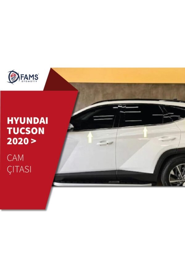 Hyundai Tucson Krom Cam Çıtası 6 Parça 2020> Paslanmaz Çelik