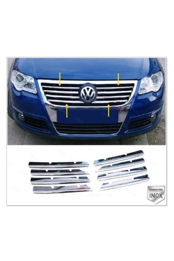 Vw Passat B6 Krom Ön Panjur 8 Prç. 2005-2010 Arası P. Çelik