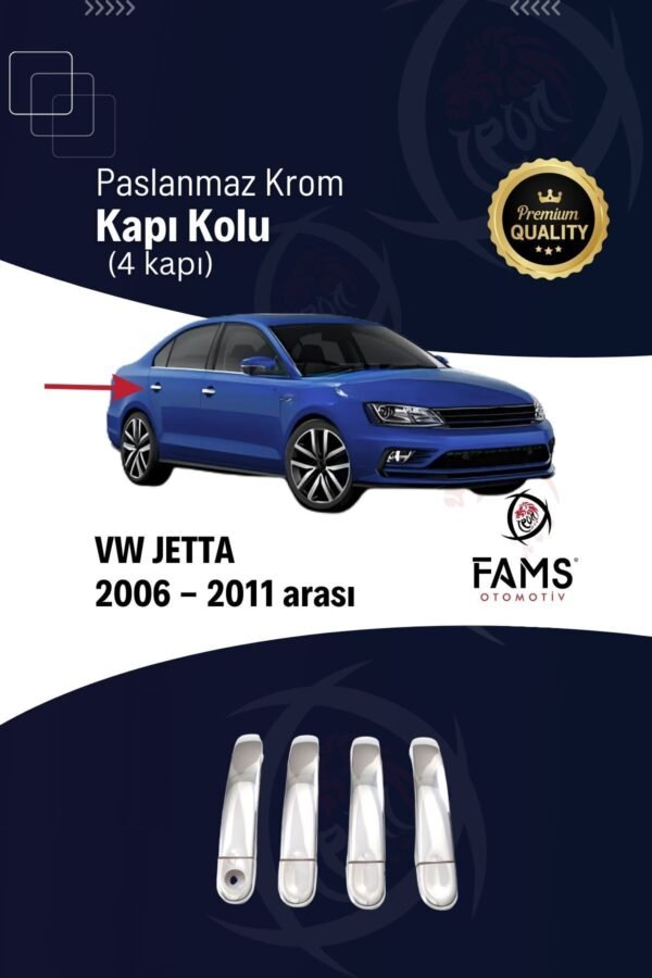 Vw Jetta Krom Kapı Kolu 4 Kapı 2006-2011 Arası P. Çelik