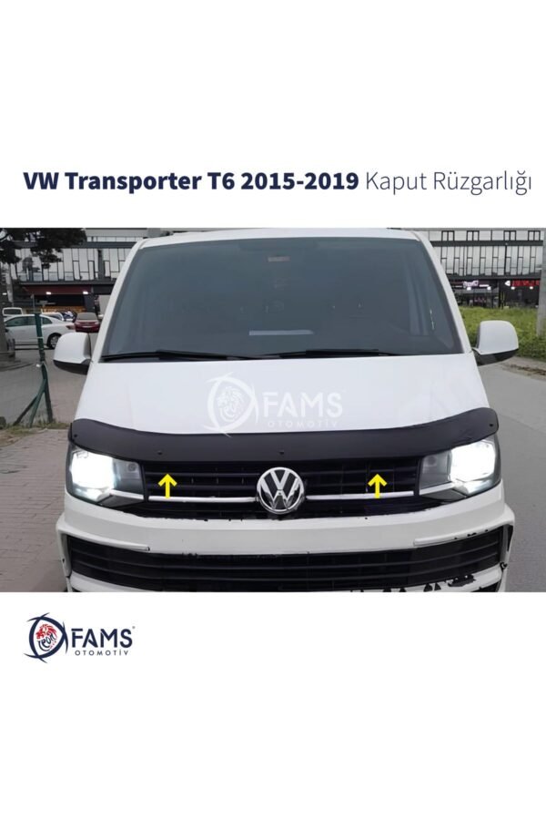 VW Transporter T6 Ön Kaput Koruyucu Rüzgarlığı 2015-2019 ABS Plastik