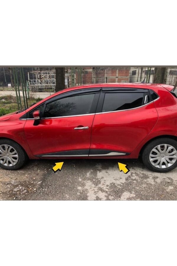 Renault Clio 4 Uyumlu Hb Krom Yan Kapı Çıtası 4 Kapı 2012-2018 P. Çelik - Görsel 2