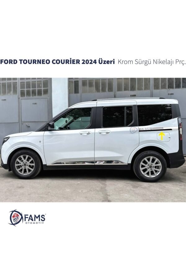 FORD TOURNEO COURIER 2024 Üzeri Sürgü Nikelajı 2 Parça Paslanmaz Çelik