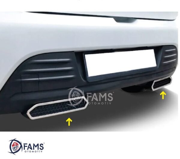 Renault Clio 4 2012-2019 Arası Uyumlu Egzoz Çerçevesi 2 Prç. P.Çelik+ ABS HB