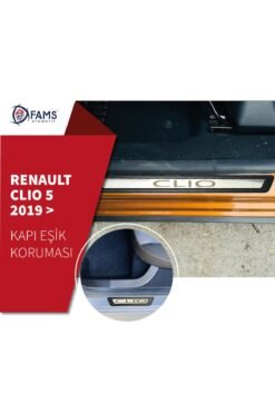 Renault Clio 5 Krom Kapı Eşik Koruması 4 Parça 2019>