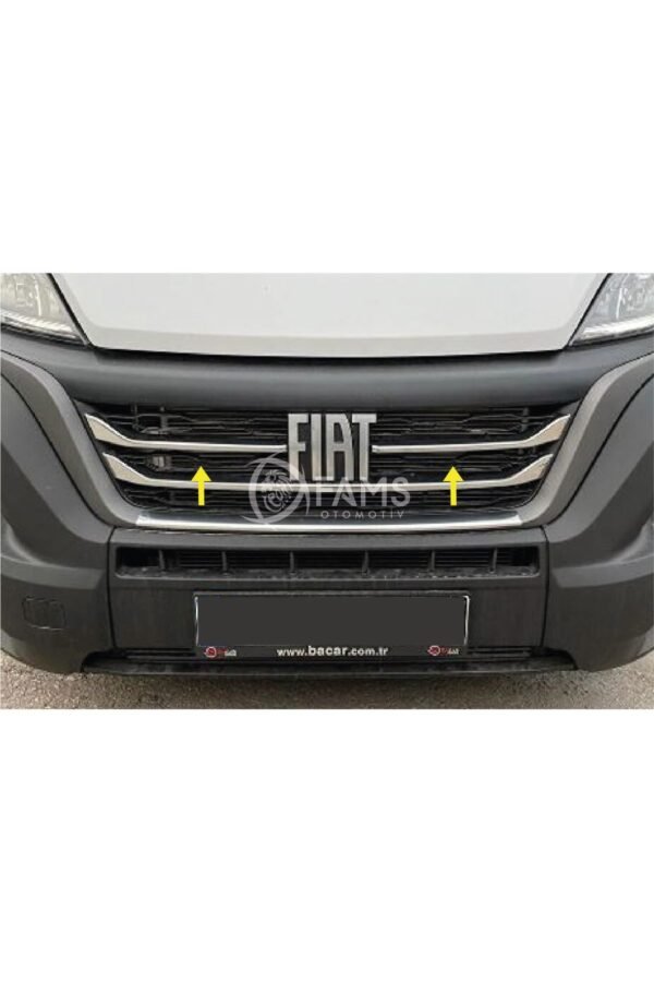 Fiat Ducato Krom Ön Panjur 3 Parça 2022> Paslanmaz Çelik - Görsel 2