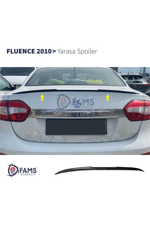 Renault Fluence 2010> Yarasa Spoiler Esnek Plastik 122 Cm Siyah