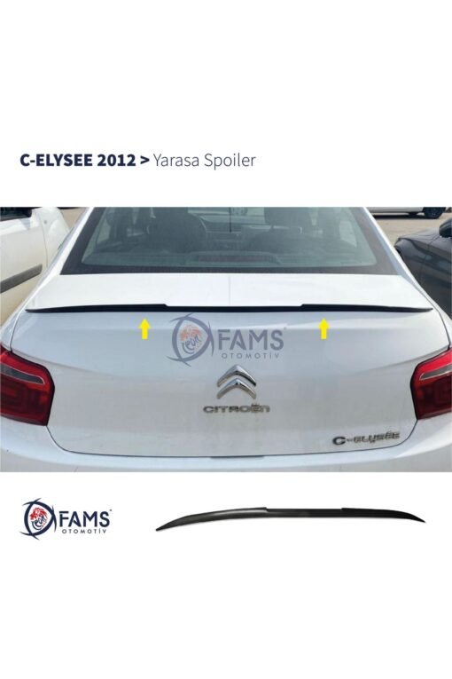 Citroen C-Elysee 2012> Yarasa Spoiler Esnek Plastik 122 cm