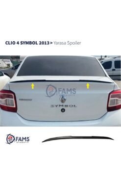 Renault Clio 4 Symbol 2013> Yarasa Spoiler Esnek Plastik 122 Cm Siyah