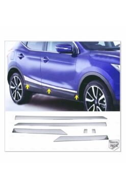 Nissan Qashqai Uyumlu Krom Yan Kapı Çıtası 6 Prç. 2013-2021 Arası P. Çelik