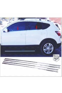 Nissan Qashqai J10 Krom Cam Çıtası 4 Prç. 2007-2010 P. Çelik