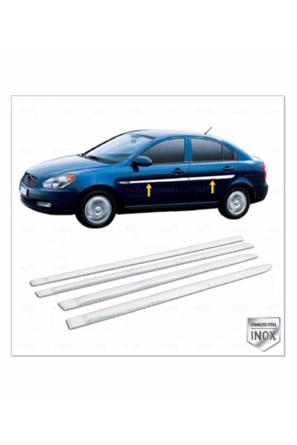 Hyundai Accent Era Krom Yan Kapı Çıtası 4 Kapı 2006 Üzeri P.çelik