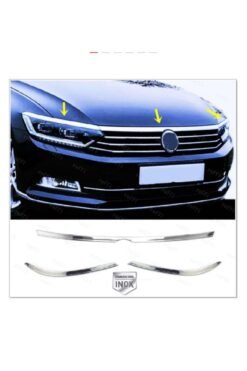 Vw Passat B8 Krom Far Üzeri Çıta + Kaput Çıtası  3 Prç. 2014-2019 Arası P.çelik
