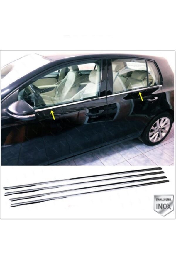 Vw Golf 6 Krom Cam Çıtası 4 Prç. 2009-2013 Arası P. Çelik