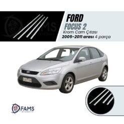Focus 2 Hb Krom Cam Çıtası 4 Prç. 2004 - 2010 Paslanmaz Çelik