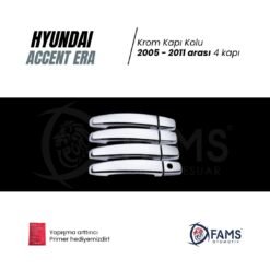 Alternative view of Hyundai Accent Era Krom Kapı Kolu 4 Kapı 2005-2011 Arası P. Çelik Uyumlu