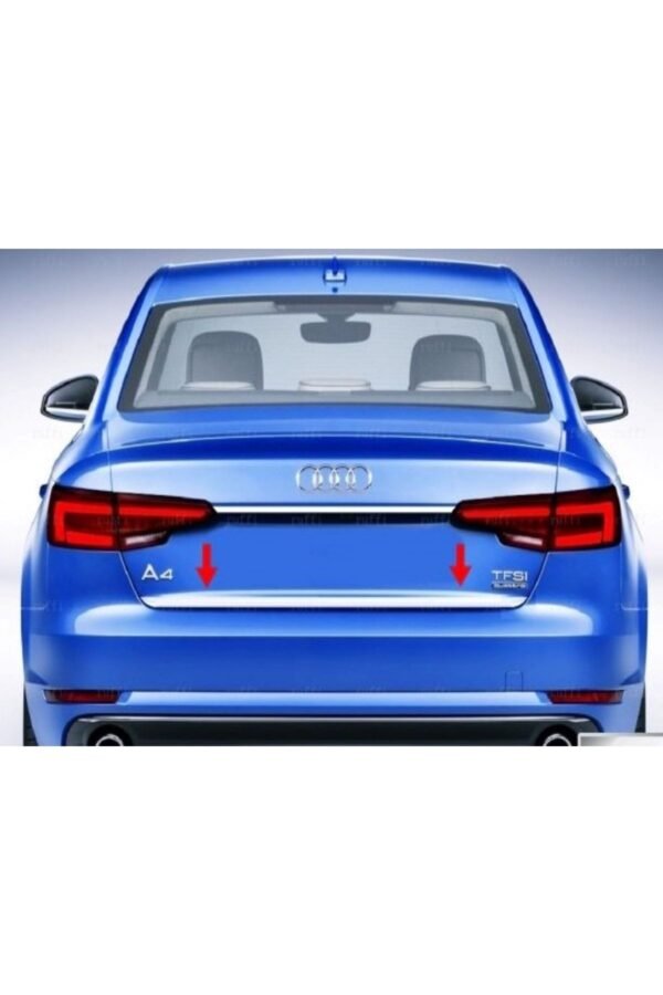 Audi A4 Krom Bagaj Alt Çıtası 2015 Üzeri Paslanmaz Çelik Uyumlu