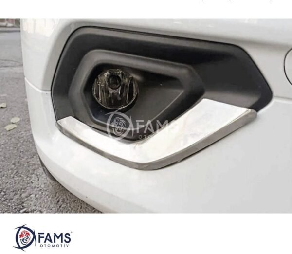 Ford Courier Krom Sis Farı Çerçevesi 2 Parça 2018-2023 Paslanmaz Çelik