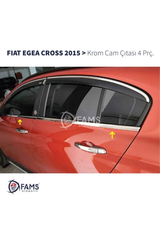 Fiat Egea / Tipo Hb Krom Cam Çıtası 4 Parça 2015 Üzeri P.çelik