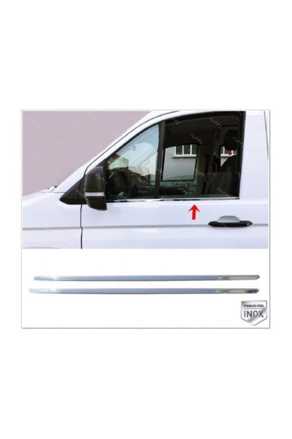 Vw Crafter Krom Uyumlu  Cam Çıtası 2 Prç. 2016 Ve Üzeri Paslanmaz Çelik