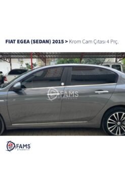 Fiat Egea Krom Cam Çıtası 4 Prç. 2015 Ve Üzeri Paslanmaz Çelik(sedan)