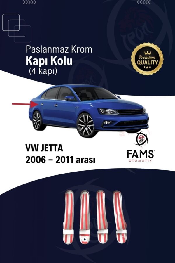 Vw Jetta Krom Kapı Kolu 4 Kapı 2006-2011 Arası P. Çelik - Görsel 2