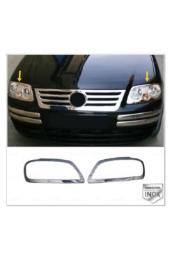 Vw Caddy Uyumlu  Krom Far Çerçevesi 2 Prç. 2004-2010 Arası P.çelik