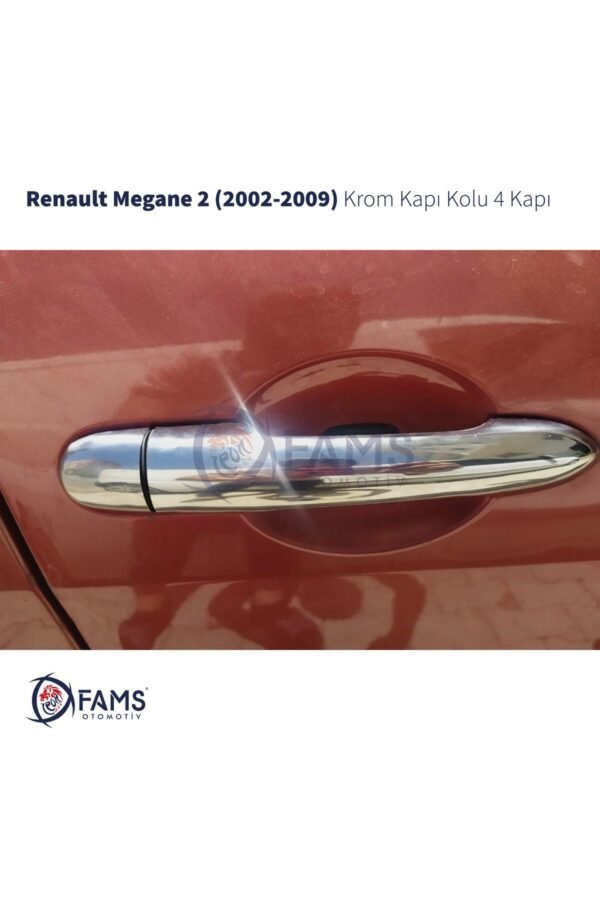 Renault Megane 2 Krom Kapı Kolu 4 Kapı 2002-2009 P. Çelik - Görsel 2