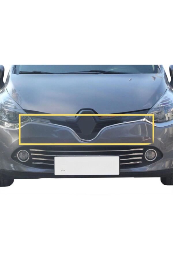 Renault Clio 4 Krom Ön Panjur Çıtası U Formlu 2 Parça 2012-2016 P.çelik - Görsel 3
