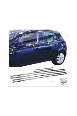 Opel Corsa D Krom Cam Çıtası 6 Prç. 2006-2014 Arası P. Çelik