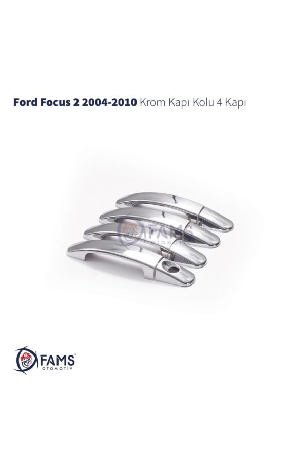 Ford Focus 2 Krom Kapı Kolu 4 Kapı 2004-2010 Arası Paslanmaz Krom - Görsel 4