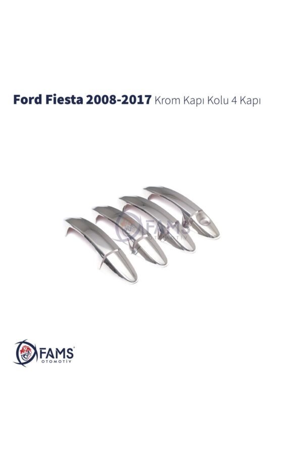 Ford Fiesta Uyumlu Krom Kapı Kolu 4 Kapı 2009-2017 Arası Paslanmaz Çelik