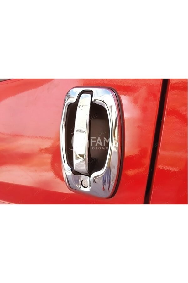 Fiat Ducato Krom Kapı Kolu Çerçeve 4 Kapı 8 Parça 2006 - 2023 Paslanmaz Çelik - Görsel 3