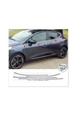 Renault Clıo 4 Hb Krom Cam Çıtası 8 Prç. 2012-2019 Uyumlu P.çelik