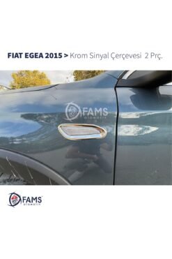 Fiat Egea Krom Sinyal Çerçevesi + Sis Çerçevesi 2015-2021 Arası Paslanmaz Çelik