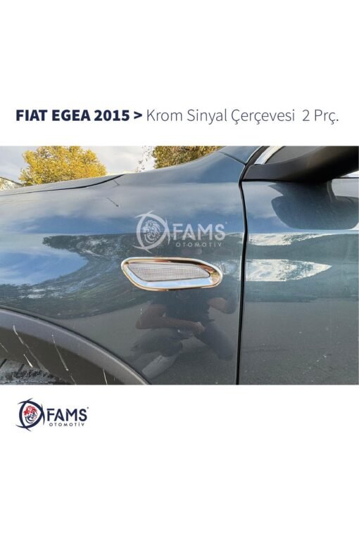 Fiat Egea Krom Sinyal Çerçevesi 2015-2021 Arası Paslanmaz Çelik