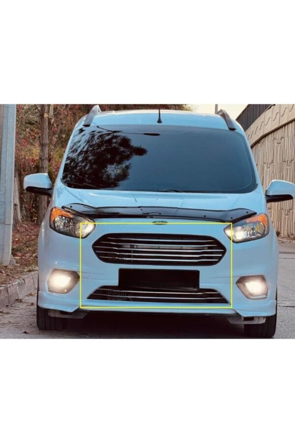 Ford Courier Krom Ön Panjur 7 Parça 2018-2023 Paslanmaz Çelik - Görsel 3