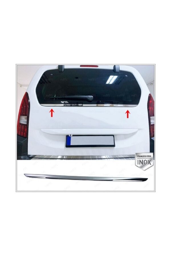 Peugeot Partner Tepee Krom Arka Cam Alt Çıtası 2008-2018 Paslanmaz Çelik