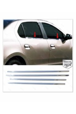Renault Clio 4 Symbol Krom Cam Çıtası 4 Parça 2013-2019 Paslanmaz Çelik