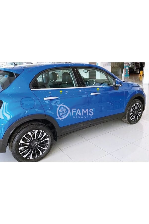 Fiat 500X Krom Cam Çıtası 4 parça 2014 ve üzeri Paslanmaz Çelik - Görsel 3