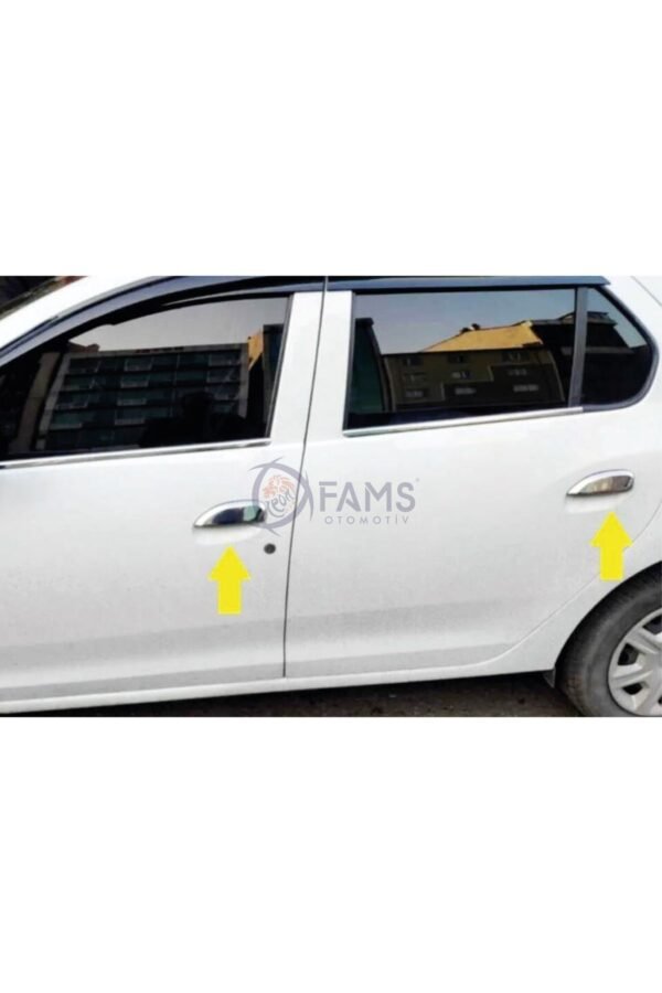 Renault Clio 4 Symbol Uyumlu Krom Kapı Kolu 4 Kapı 2013 Ve Üzeri Paslanmaz Çelik - Görsel 2