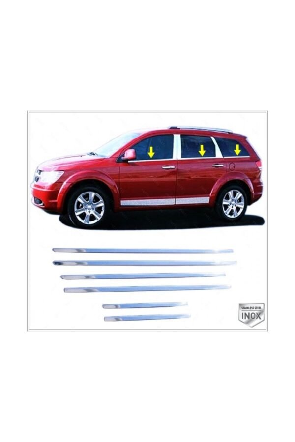 Dodge Journey Uyumlu Krom Cam Çıtası 6 Parça 2008 Ve Üzeri Paslanmaz Çelik