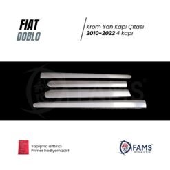 Alternative view of Fiat Doblo MK 2 Krom Yan Kapı Çıtası 4 Kapı 2010 - 2022 arası P. Çelik